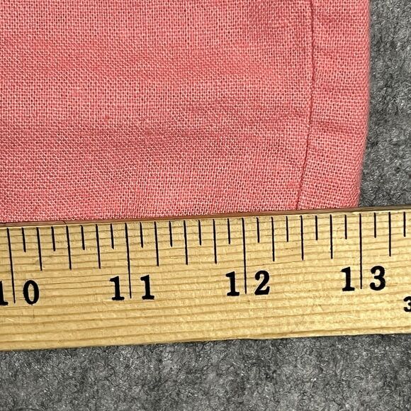 J. Crew Linen Scalloped Chino Shorts Women's 8 Pink Breathable - Picture 8 of 16